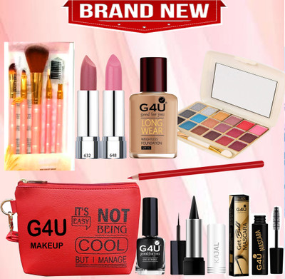 G4U Party ready girls kit | lipsticks | foundation, mascara Etc(Pack of 15 pcs)A100