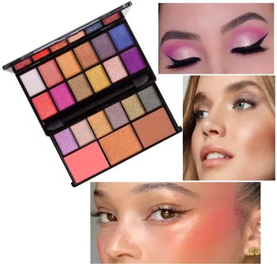 GABBU Multi Use 18 shade eyeshadow, 2 Highlighter, 1 Compact Powder Make-up Kit
