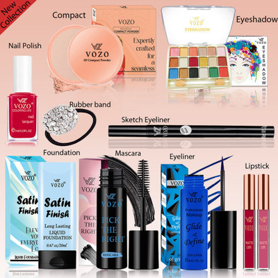 VOZO Makeup Kit Share the Joy of Makeup with this Delightful Gifting Option Set-13(Pack of 10)