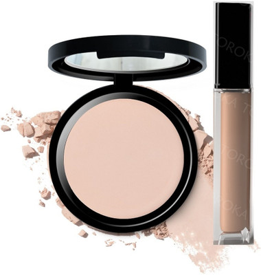 toroka New Compact Powder and Concealer For Face Makeup With Matte Finish(Pack of 2)