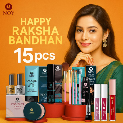 NOY Rakhi Special Makeup Kit Long Lasting Matte Look Daily Use Combo(Pack of 15)