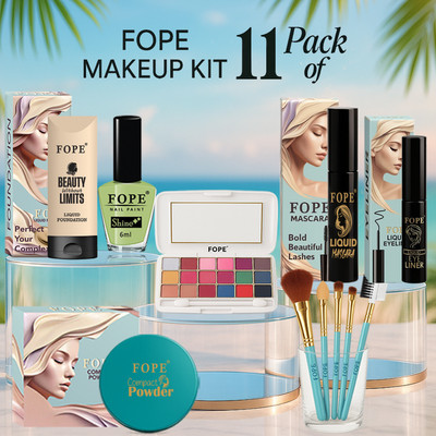 FOPE Makeup Kit for Women Complete Long Lasting Waterproof Daily Use Cosmetic Combo(Pack of 11)