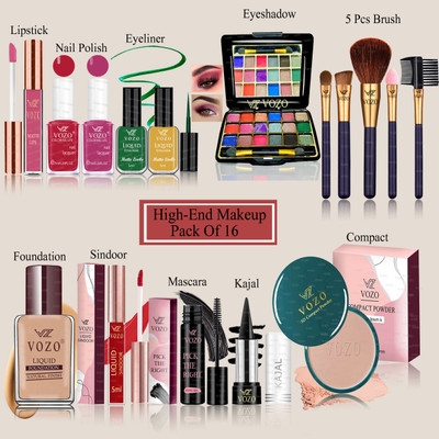 VOZO Makeup Kit Combo for Women Dream Collection with Rare Pigments Daily Wear ST-52(Pack of 16)