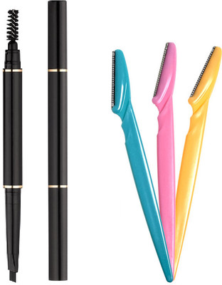 KAIASHA matte eyebrow pencil & eyebrow Razor combo kit(Pack of 2)