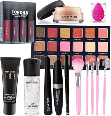 toroka New Professional Waterproof Longlasting makeup combo(Pack of 8)