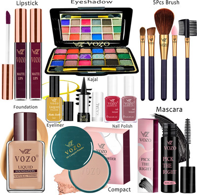 VOZO Makeup Kit Sets One-stop Beauty Package for Beginners and Professionals KT-08(Pack of 15)