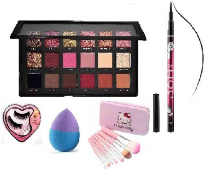 FRIPPE ROSE GOLD TEXTURED EYESHADOW PALETTE WITH COMBO KIT (5 Items in the set)(Pack of 5)