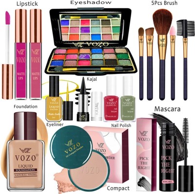 VOZO Makeup Kit Sets One-stop Beauty Package for Beginners and Professionals 200(Pack of 15)