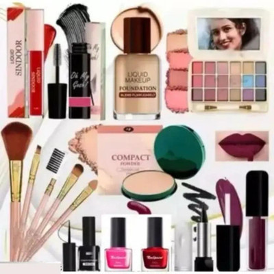 coslane eyeshadow with eyeliner mascara kajal nail polish & makeup brush