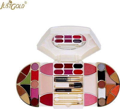 just gold Professional Makeup Kit With 22 Pigment Shadow, Blusher, Powder Cake, etc.