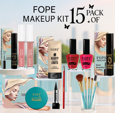 FOPE All In One Makeup Kit For Daily Use Women Premium Gift Edition Makeup Gift Set(Pack of 15)