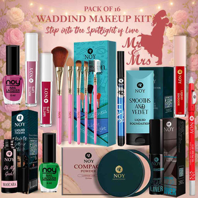 NOY Makeup Set for Girls Wedding Party Ready Beauty Combo for Radiant Look(Pack of 16)