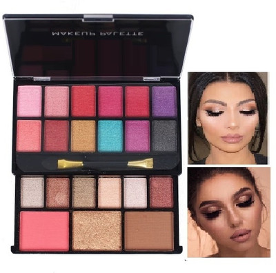 Emijun 18 EYESHADOW + 1 BLUSHER + 1 HIGHLIGHTER MAKEUP KIT