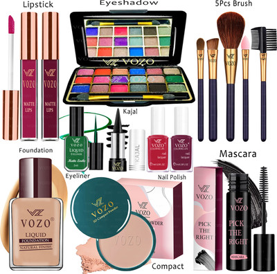 VOZO Makeup Kit Sets One-stop Beauty Package for Beginners and Professionals Set-48(Pack of 15)