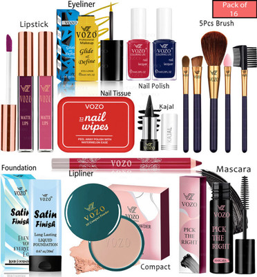 VOZO Bridal Makeup Kit with 16 Must-Have Beauty Essentials 162(Pack of 16)