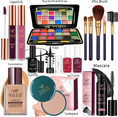 VOZO Makeup Kit Sets One-stop Beauty Package for Beginners and Professionals KT-265(Pack of 15)