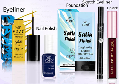 VOZO Professional Cosmetic Kit with Ultra-Pigmented Set-133(Pack of 5)