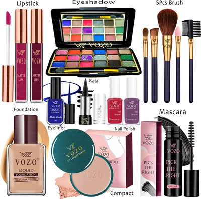 VOZO Makeup Kit Sets One-stop Beauty Package for Beginners and Professionals Set-71(Pack of 15)