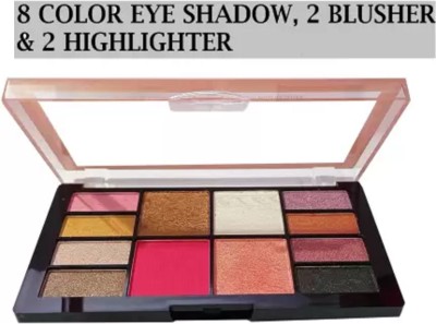 REIMICHI Kit For Girls With 8 Eye Shadows, 2 Blush, 2 Highlighter