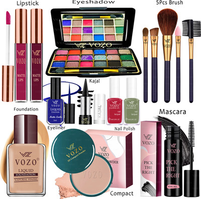 VOZO Makeup Kit Sets One-stop Beauty Package for Beginners and Professionals Set-87(Pack of 15)