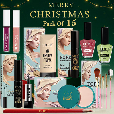 FOPE Festive Cosmetic Gift Set Christmas Edition Radiant Look Beauty Box(Pack of 15)