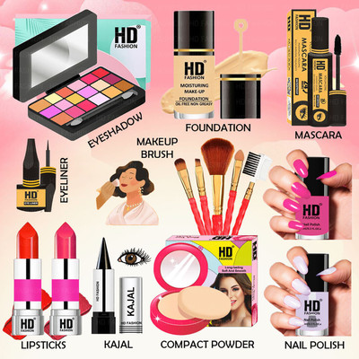 HD Fashion Makeup Kit Combo Full Set for Women-All Essentials Beauty Gift set for Girls 438(Pack of 15)
