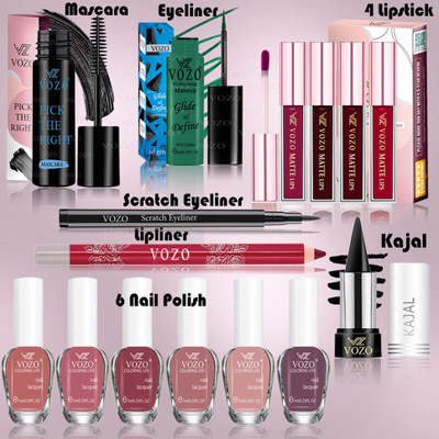 VOZO Complete Glam Set for Makeup Lovers Combo-04(Pack of 15)
