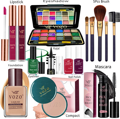 VOZO Makeup Kit Sets One-stop Beauty Package for Beginners and Professionals Set-76(Pack of 15)