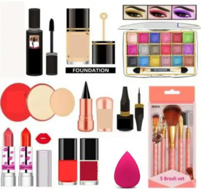Valhalla bridal daily use face makeup kit full set for girls & women(Pack of 12)