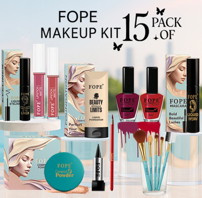 FOPE Makeup Kit For Party Wear Women Premium Gift Edition Makeup Combo(Pack of 15)
