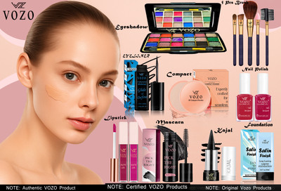 VOZO Makeup Kit Sets One-stop Beauty Package for Beginners and Professionals Set-282(Pack of 15)