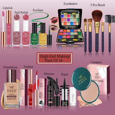 VOZO Makeup Kit Combo for Women Dream Collection with Rare Pigments Daily Wear ST-472(Pack of 16)