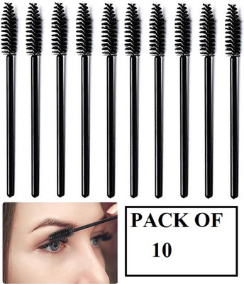 TinLivery 10Pcs Disposable Brushes: Mascara Wands for Eyebrows & Eyes