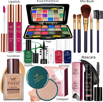 VOZO Makeup Kit Sets One-stop Beauty Package for Beginners and Professionals Set-148(Pack of 15)