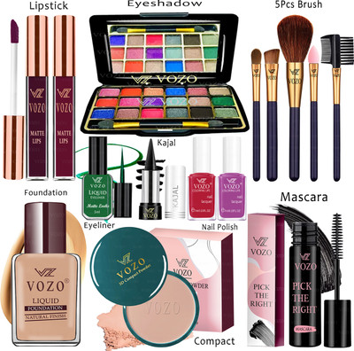 VOZO Makeup Kit Sets One-stop Beauty Package for Beginners and Professionals KT-35(Pack of 15)
