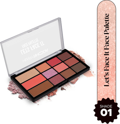 Hilary Rhoda Let’s Face It Face Palette | No Fallout | Matte & Shimmer - 23.4g (Day Spring)