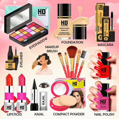 HD Fashion Makeup Kit Combo Full Set for Women-All Essentials Beauty Gift set for Girls 488(Pack of 15)