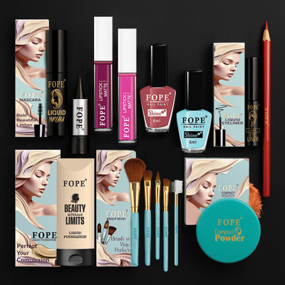 FOPE Makeup Kit Combo For Women Affordable Complete Everyday Cosmetic Makeup Gift Box(Pack of 15)