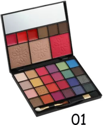 Hilary Rhoda 24 Eyeshadow+1Blush+1Highlight+1Compact+3Lipstick+3Eyebrow Makeup Kit(Shade 01)