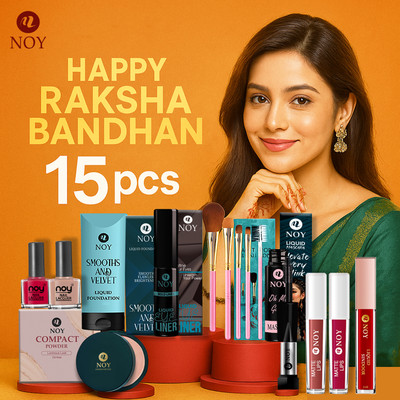 NOY Daily Use Waterproof Makeup Kit Compact Matte Rakhi Gift Combo(Pack of 15)