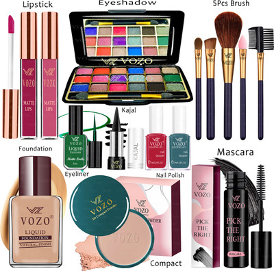 VOZO Makeup Kit Sets One-stop Beauty Package for Beginners and Professionals Set-332(Pack of 15)