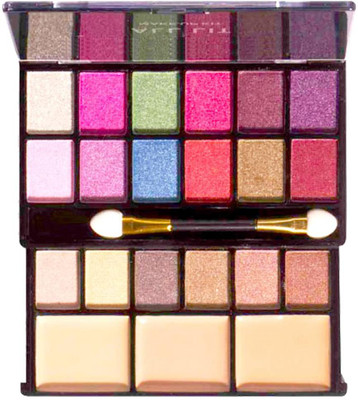 ADJD 18 Eyeshadows, 3 Compact Powder, 3 Shades All Lit Makeup Kit