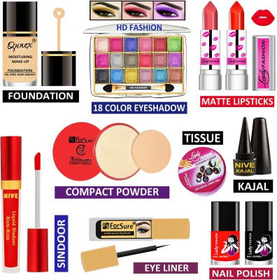 HD Fashion Pocket Friendly High Quality Makeup Kit PFT10(Pack of 11)