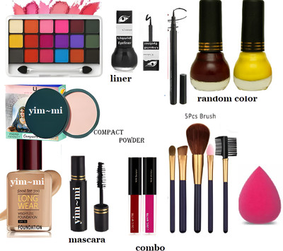 yim~mi All in one Booster Makeup Kit Party Wear Makeup Kit(Pack of 12)