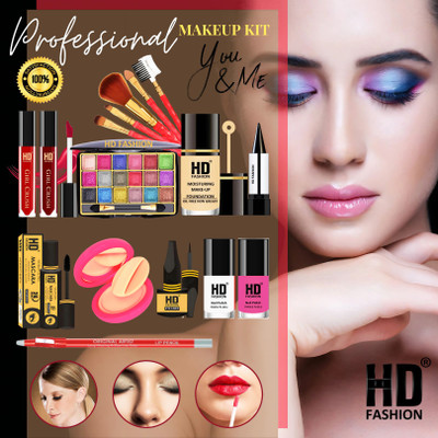 HD Fashion 16 Pcs. Pro Beauty Glam You & Me Waterproof Makeup Kit Full Set For Women R114(Pack of 16)