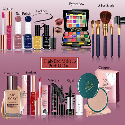 VOZO Makeup Kit Combo for Women Dream Collection with Rare Pigments Daily Wear ST-539(Pack of 16)