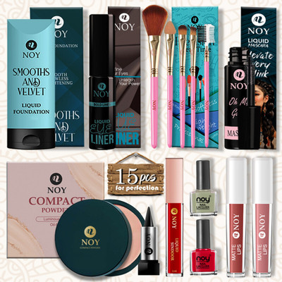 NOY Luxury Makeup Set For Women Full Kit For Smooth, Glowing Skin & Perfect Gift(Pack of 15)
