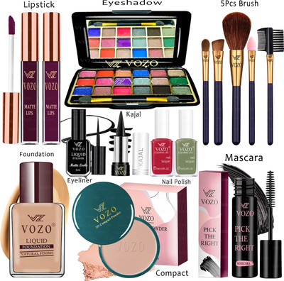 VOZO Makeup Kit Sets One-stop Beauty Package for Beginners and Professionals KT-217(Pack of 15)