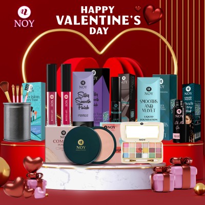 NOY The Perfect Makeup Kit Gift Set For Your Girlfriend This Valentine Day(Pack of 13)