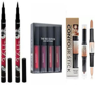 TUMR (2)36H BLACK EYELINER + MATTE MINI LIPSTICK + CONTOUR STICK